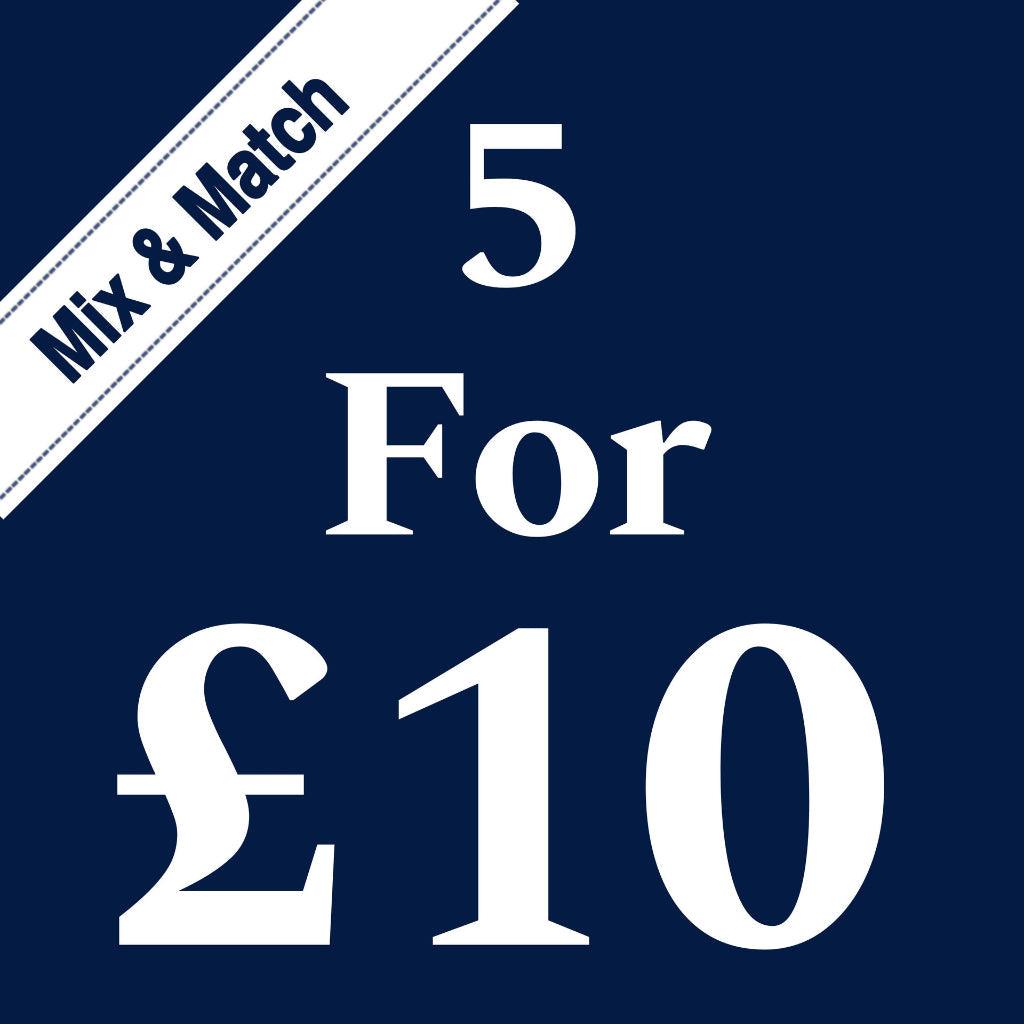 5 For £10